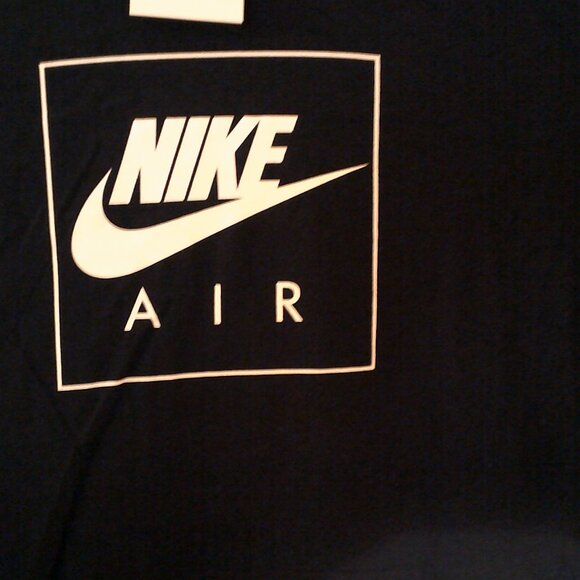 NEW NIKE SPORTSWEAR "Air Box Logo Tee" MEN'S NAVY WHITE T-SHIRT XL DR0520-419 - Picture 2 of 5